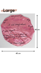 Pink Self Affirmation Satin Bonnet