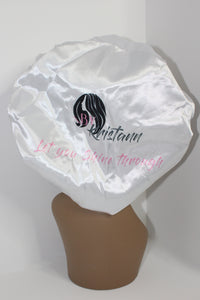 Gray Self Affirmation Satin Bonnet