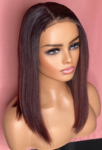 Load image into Gallery viewer, Paris | Burgundy Straight Bob Custom Color (5X5) Closure Wig