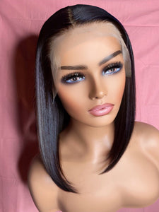 London | Straight Black Bob Frontal Wig