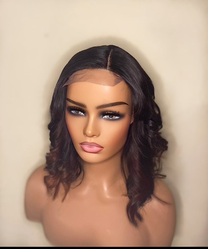 Julie| Short Soft Brown Ombre Bob Wig